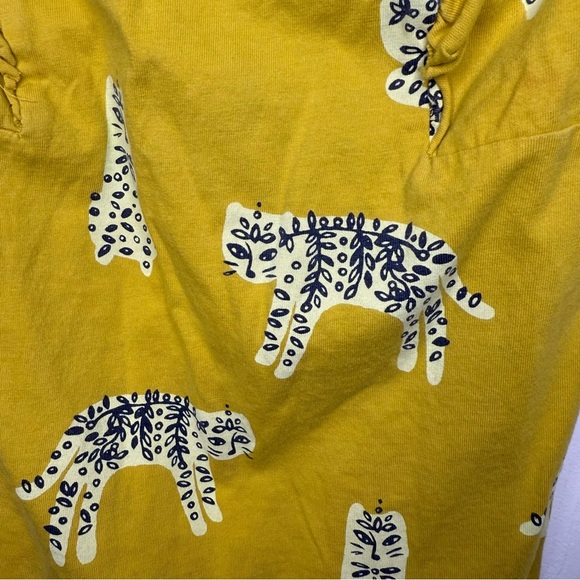 Tea Collection Bright Yellow Dress with Animal Print Size 4 GUC - Picture 3 of 6